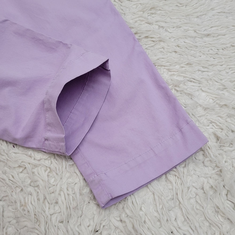 J Crew Womens Puff Sleeve Chino Jumpsuit Overalls Sz 6 Lavender Purple - Picture 8 of 13